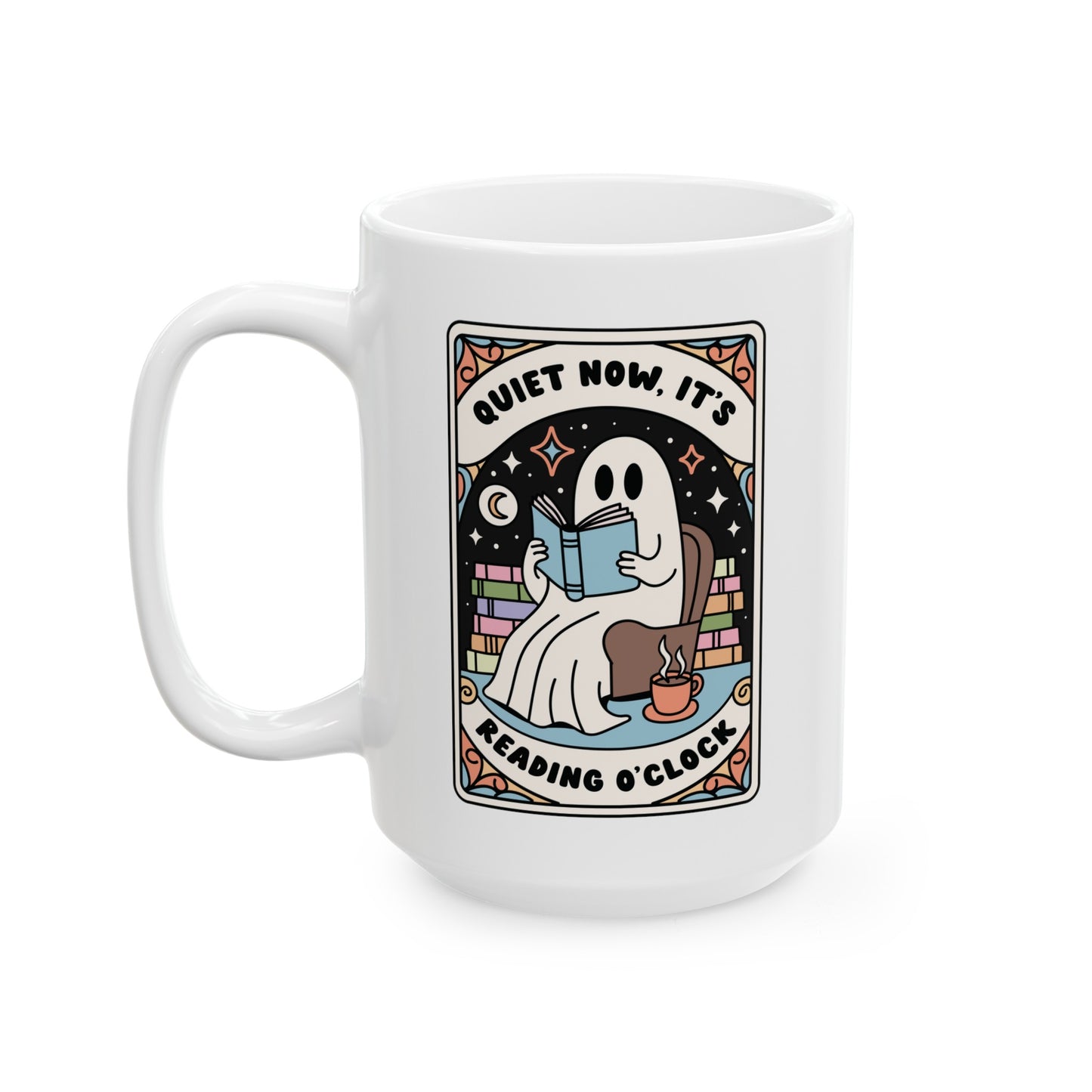 Reading O'Clock Tarot Card Reader Mug, (11oz, 15oz)