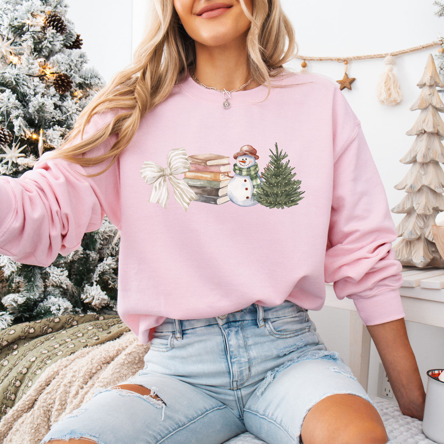 Cozy Winter Book Lovers Sweatshirt