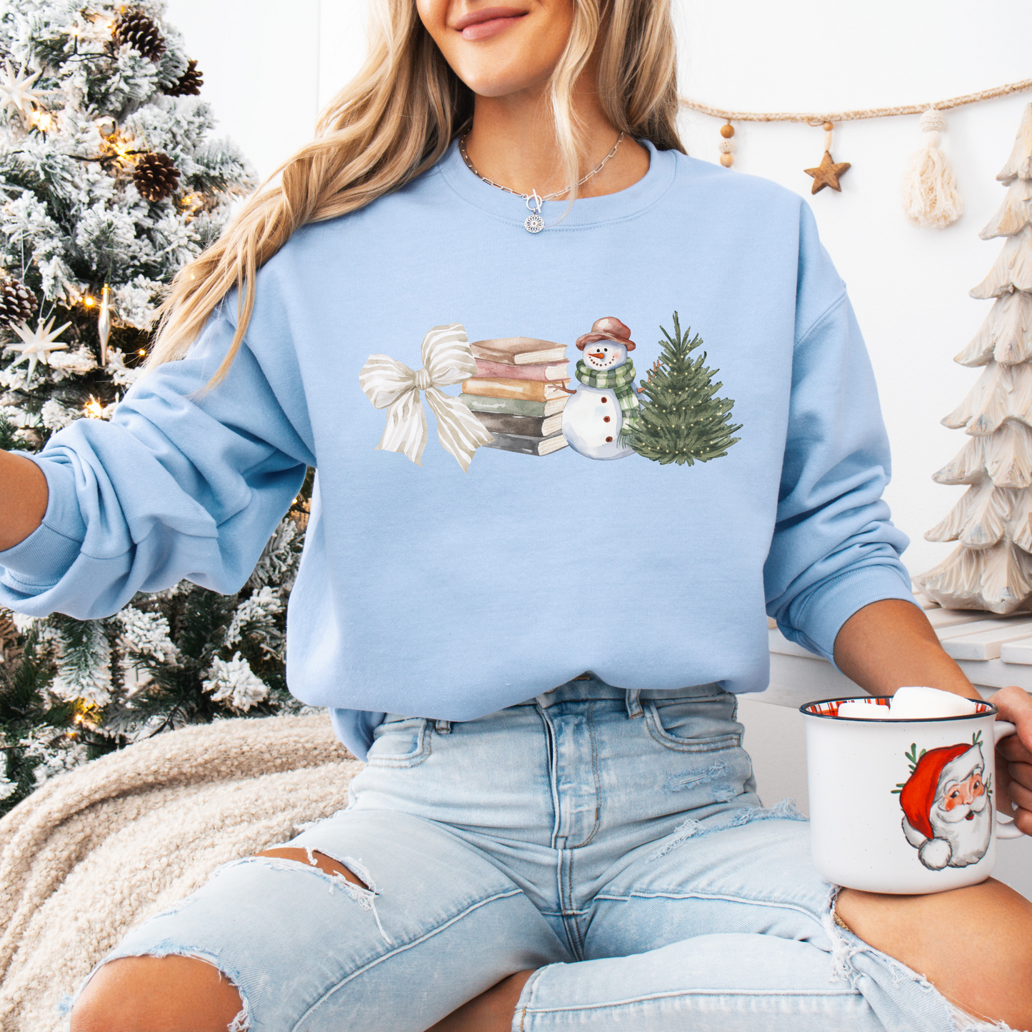 Cozy Winter Book Lovers Sweatshirt