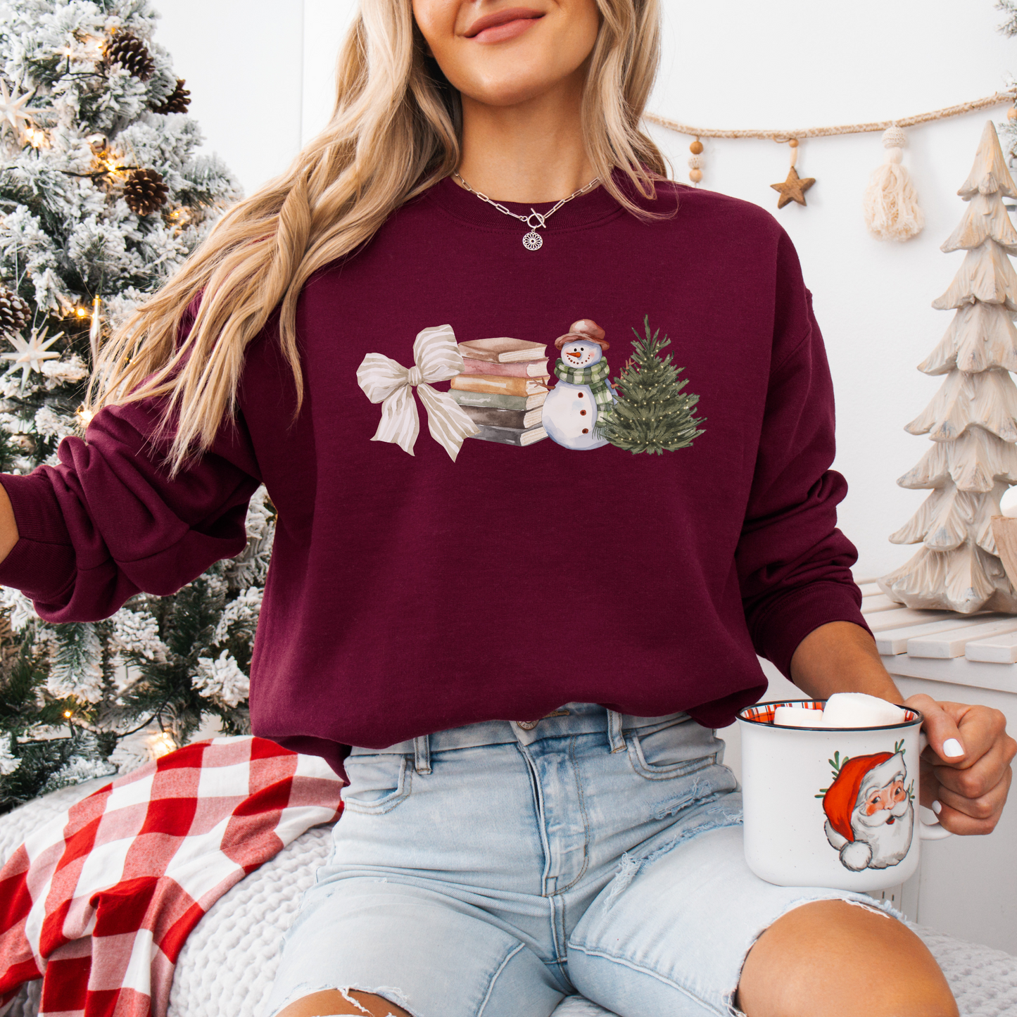 Cozy Winter Book Lovers Sweatshirt