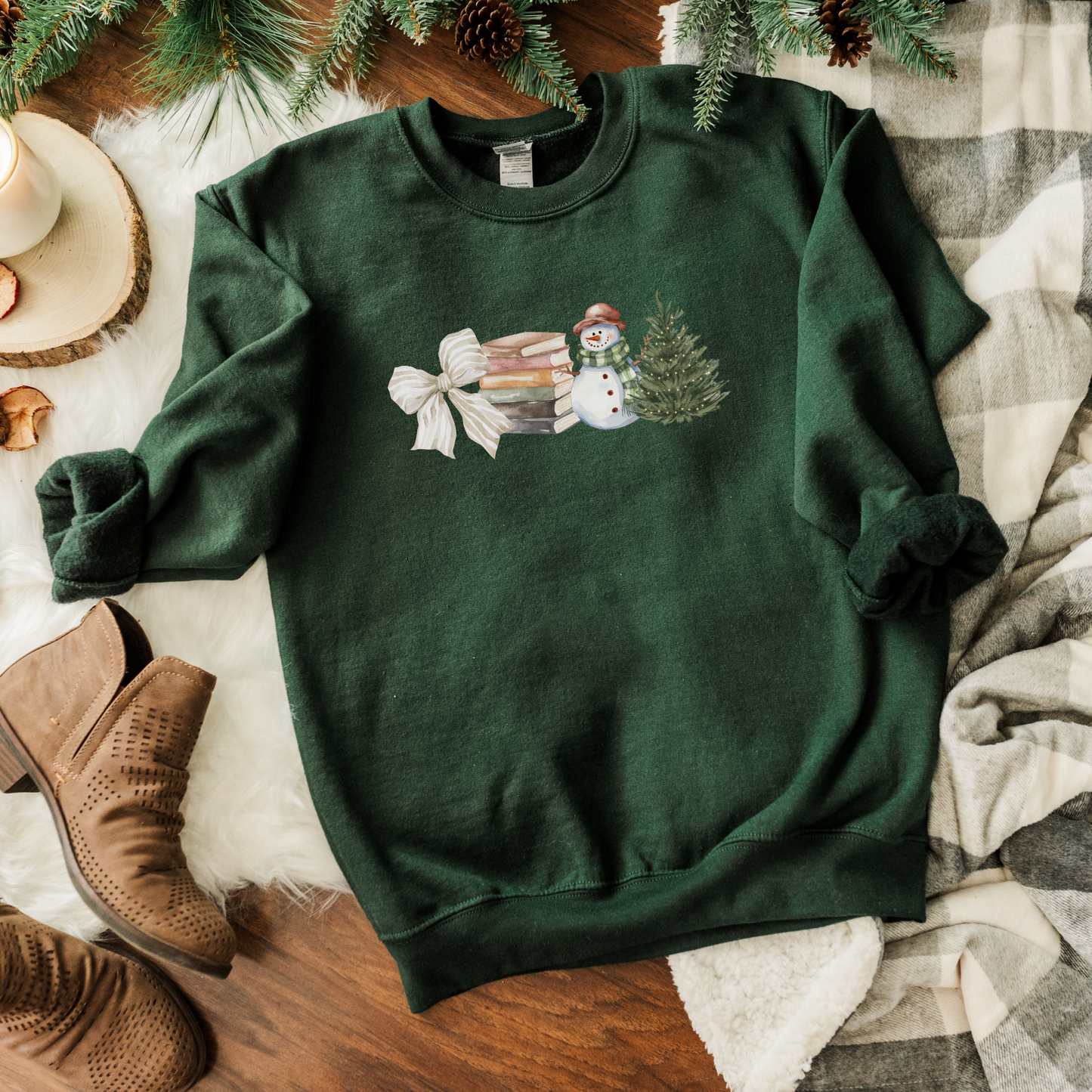 Cozy Winter Book Lovers Sweatshirt