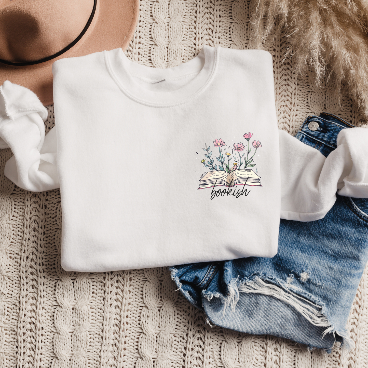 Bookish Floral Crewneck