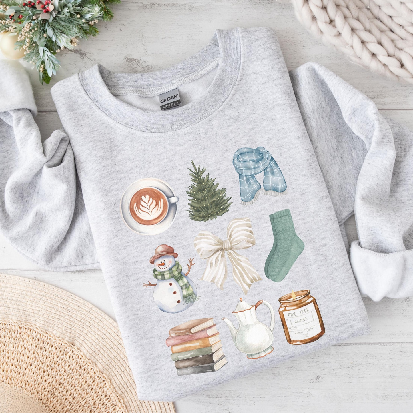 Cozy Winter Sweatshirt For Book Lovers