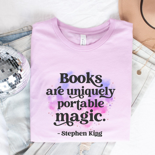 Bookish Tee - Books Are Uniquely Portable Magic