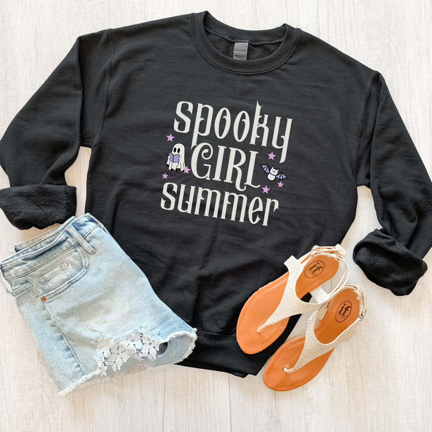 Spooky Girl Summer Sweatshirt - Gothic Bookish Sweatshirt