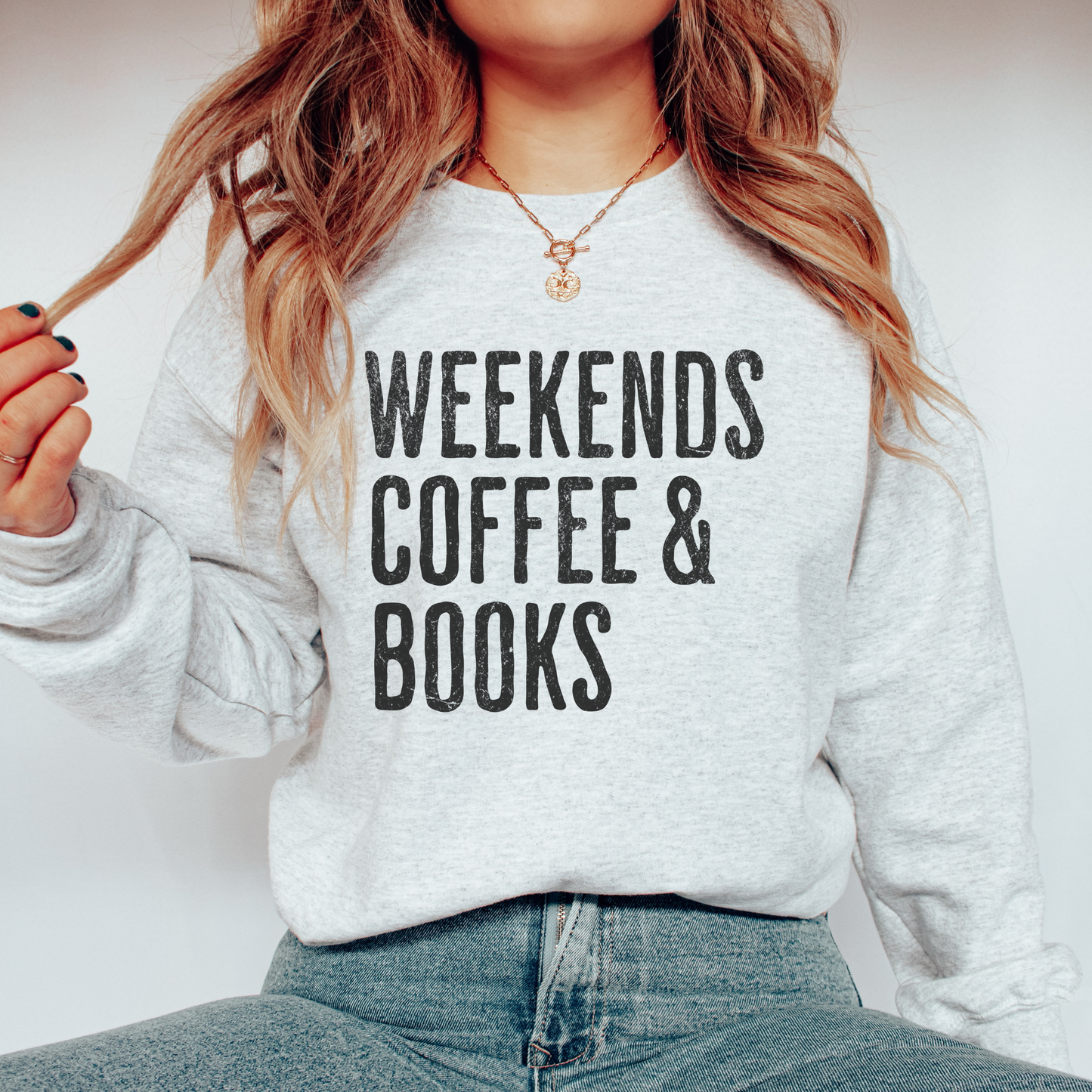 Weekends Coffee & Books Sweatshirt