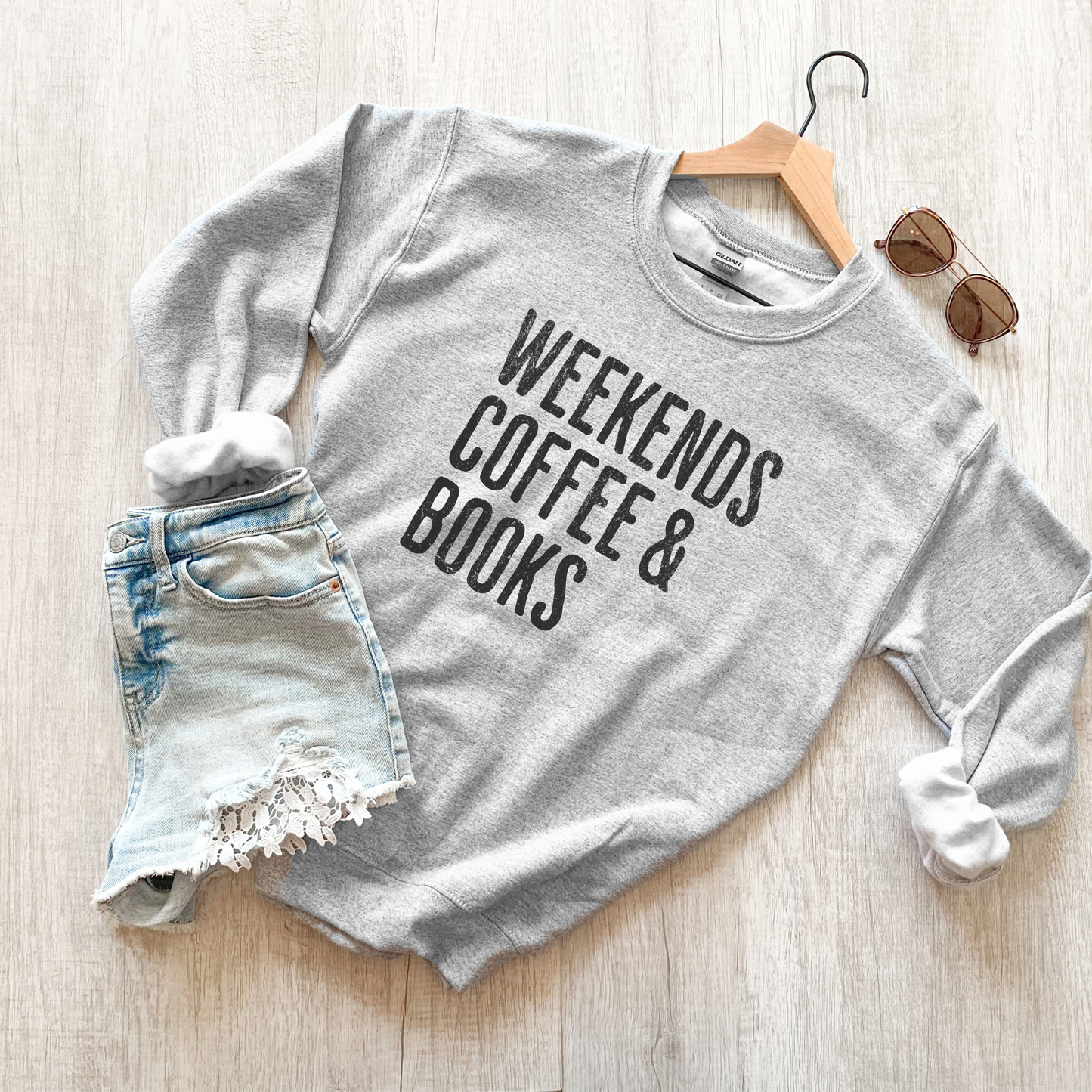 Weekends Coffee & Books Sweatshirt