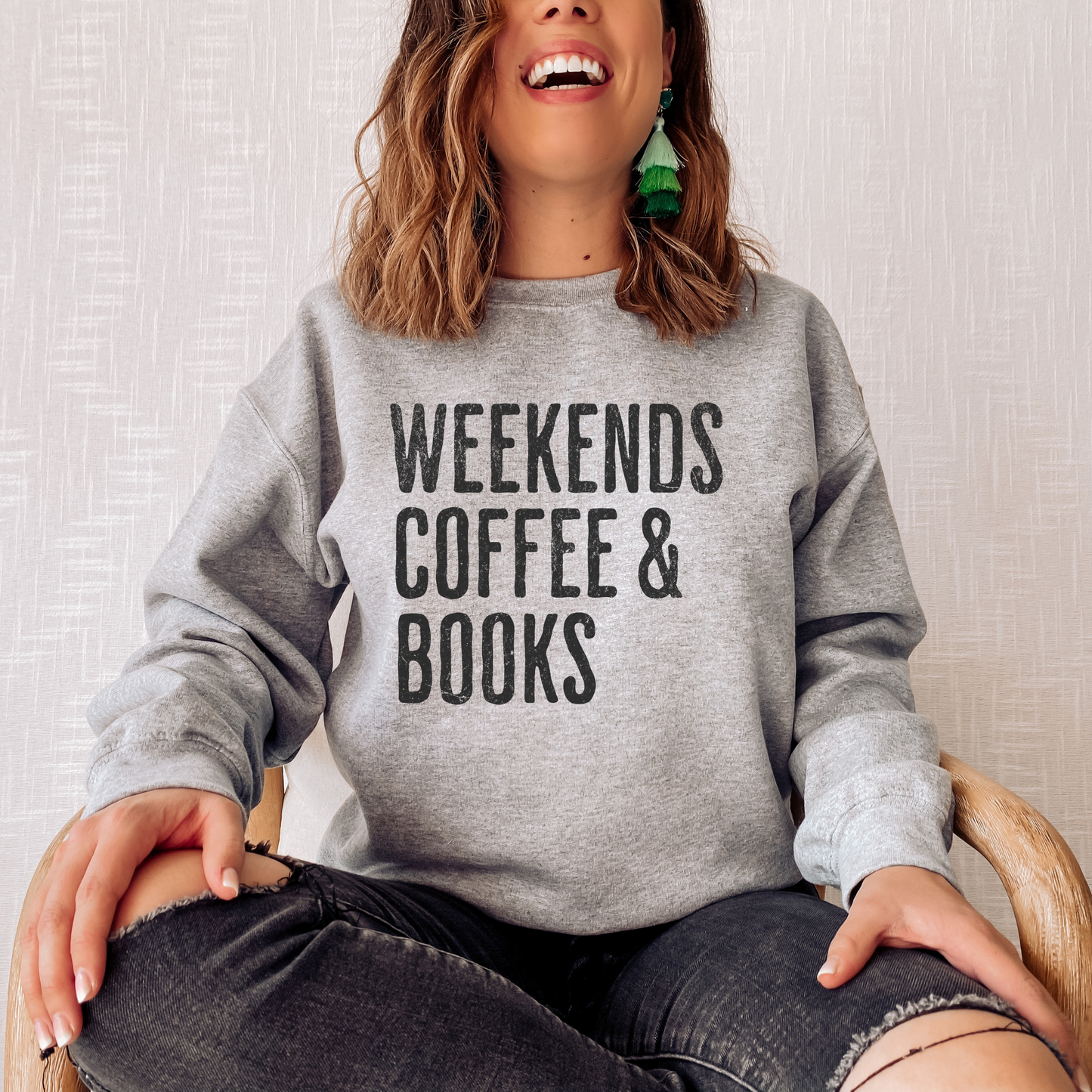 Weekends Coffee & Books Sweatshirt